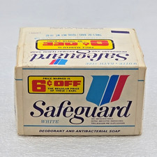 Vintage 1970s Safeguard White Bath Size Bar Soap 2 Pack Antibacterial Movie Prop picture