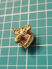 Vtg Loyal Order Of Moose Sponsor Screw Back Gold Tone Lapel Pin picture