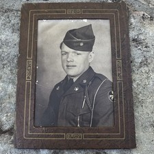 ORIGINAL WWII WW2 US Army 17th Airborne Paratrooper Portrait Photograph picture