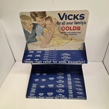 Vintage 1950's Vick's Cold Medicine Promo Advertising Metal Display Stand picture