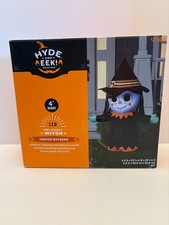  NEW Hyde & EEK Boutique 4' LED Inflatable Witch Halloween Yard Decoration NIB picture