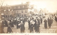 J59/ Cadillac Michigan RPPC Postcard c1918 Peace Parade Patriotic 237 picture