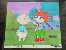 Original 1990s Nickelodeon Rugrats Hand-Painted Production Cel -Tommy & Chuckie picture