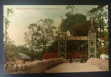 1910s Entrance Bushkill Park Easton PA Postcard Antique Amusement Park Unused  picture