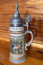 Antique German Bavarian Reservist Stein 6th Infantry Regiment Amberg 1909-11 picture