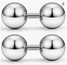 Two 14g 9/16 Piercing Pressure Barbell Ball 10mm No pain No Gain Tik Toc Trend picture
