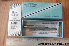 Genuine Keen Kutter Safety Razor Vtg Vanity Collectible Christy w/ box NOS instr picture