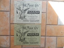 Pair~The MAGIC CITY Chicago World's Fair~Original 1894~Excellent condition picture