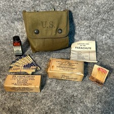 Vintage WWII US Military M2 Jungle First Aid Pouch Survival Kit Contents 1944 picture