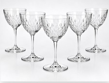 Baccarat Paris Crystal Wine Glasses Set of 5 Signed  Excellent Condition  picture