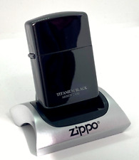 Zippo Armor Case Titanium Black Side Logo Etching Brass Oil Lighter Japan New picture