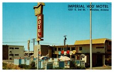 Winslow, AZ Imperial 400 Motel Exterior View AAA Pool MasterCard Sign Petley-A72 picture