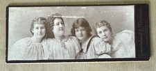 Antique 1893 Cabinet Card Shreveport Four Young Women Heads Stuck Together Photo picture