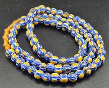 Vintage Venetian Style Chevron Beads 8mm Beautiful String picture