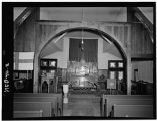 Photo:Santee Nebraska Episcopal Mission Interior Altar 1952 HABS picture