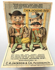 1880'S Mechanical Victorian Advertising Trade Card Jackson's Best Tobacco picture