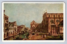 VINTAGE VIEW IN VENICE BY CANALETTO (1696-1868) POSTCARD CX picture