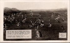 1930 RPPC Norton Kansas Jack Rabbits Reed Studio Corn Husking Contest Poem picture