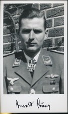 Arnold Doring signed photo. Luftwaffe Ace-Knight's Cross winner. JG 300. Me-109. picture