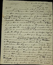 1828 Gen John McNeil Fort Crawford Letter Indian Lands (Black Hawk) Gen Atkinson picture