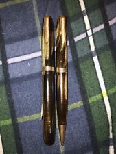 Antique Moore Pen Co Iridescent Fountain Pen & Mechanical Pencil Maniflex Nib picture
