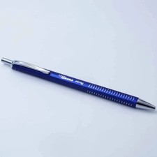 Pentel EnerGel Metal Lite Retractable 0.7 mm Roller Pen Blue Body Blue Ink BL447 picture