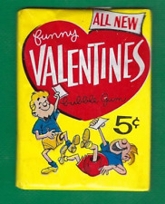 VINTAGE 1960 TOPPS ALL NEW FUNNY VALENTINES 5 CENT WAX PACK  FACTORY SEALED picture