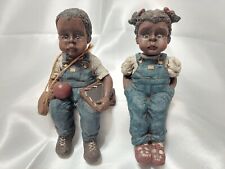 VINTAGE SARAH'S ATTIC 1989 LIBBY AND 1990 LUCAS FIGURINES 5.5