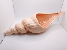 Vintage Sea Shell Conch Ceramic Table Decor Beach Handmade Peach Color 1980s picture