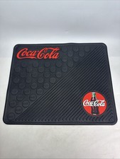 Vintage 1990s Coca-Cola Red and Black Rubber Multipurpose Utility Mat picture