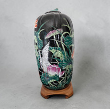Vintage Chinese Famille Noire Large 14