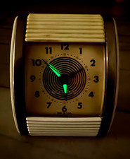 Vintage Westclox Travalarm 42004 Ivory Luminous Travel Alarm Clock 1950s MCM picture