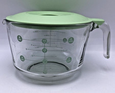 Martha Stewart Everyday  Green Dot Glass Measuring Cup With Lid  2 Qt/ 8 Cups picture