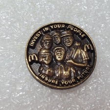 McDonald's Employee Motivation Pin Invest in Your People Vintage Lapel picture