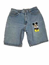 Vintage Mens L Mickey Inc Denim Jean Shorts Embroidered Pocket Disney 32 x 10 picture