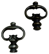 Vintage 1960’s Set 2 Mock Key Style Finials 3/8” picture