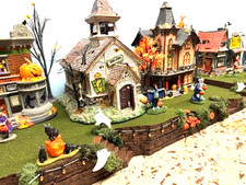 Halloween Village Display Base 47x12 for Dept 56 Lemax 4 Pcs– Hauntsberg Hollow picture