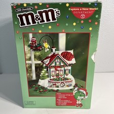 M&M’s Dept 56 Lighted Santa House Christmas Decor Collectible NIB picture