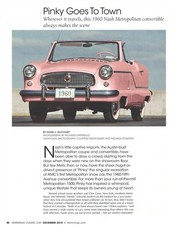 1960 NASH AMC METROPOLITAN FIFTH AVE CONVERTIBLE 4 PG REVIEW RAMBLER picture