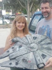STAR WARS Millennium Falcon Prop Big Beautiful ship Free Stand or hang display picture