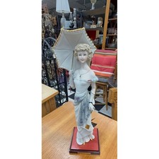 Vittorio Sabadin Capodimonte Porcelain Lady with Parasol Figurine Italy Decor picture