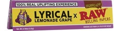 Raw Lyrical Grape Lemonade King Size Rolling Papers 1/PK Discounts FREE SHPN picture