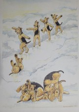 *Special offer* Airedale Terrier Print By Ann Curran Ragtail Airedales picture