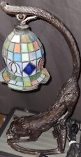 Cat Tiffany Style Lamp- VINTAGE Bronze  Lamp Make Offer picture