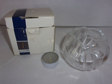 Vtg Illusions Slovenia Votive Candle Holder 24% Full Lead Crystal NIB Great Cond picture