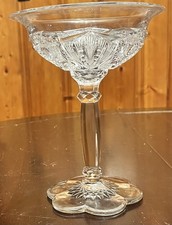 EAPG Glass Tall Pedestal Compote Bowl Candy Dish 8 inch picture