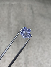 Blue Sapphire Flower Fantasy Cut 3.50cts | Lab Grown Hand Carved Loose Gemstone picture