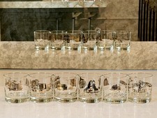 Bronx NYC Historic Landmarks Rocks Glasses Set 6 Vintage Cocktail NY History picture