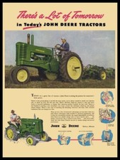 1948 Style John Deere Model A Two Cylinder Tractor Metal Sign: 12x16