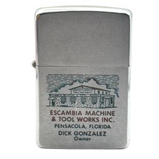 1968 Zippo Escambia Machine & Tool Works Pensacola Chrome Advertising Lighter picture